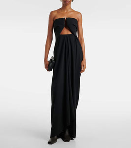 Rick Owens Amphora Prong wool grain de poudre gown