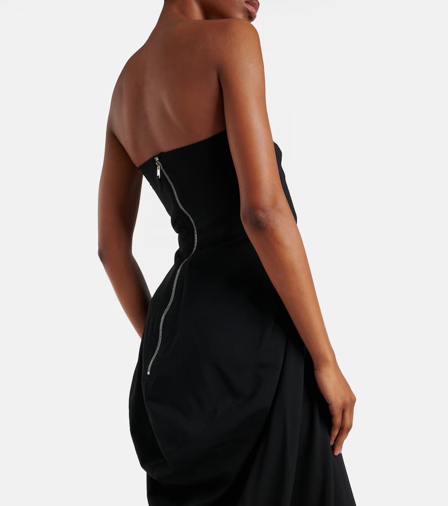 Rick Owens Amphora Prong wool grain de poudre gown