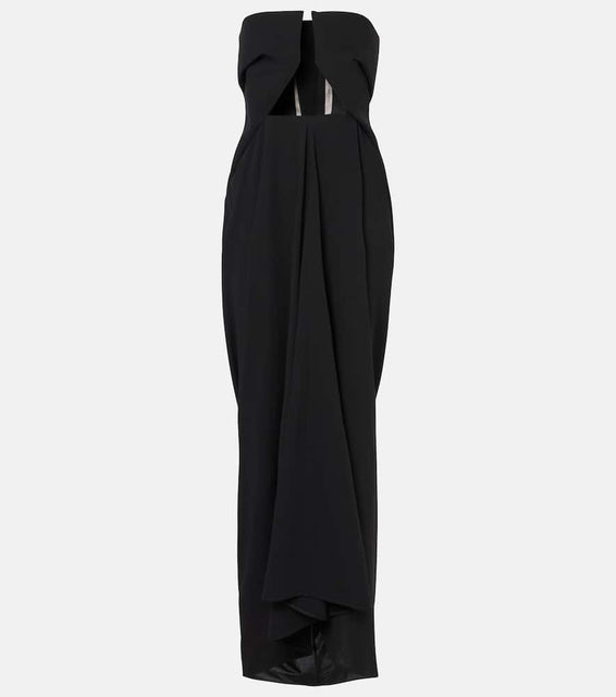 Rick Owens Amphora Prong wool grain de poudre gown