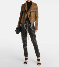 Rick Owens Asymmetric leather biker jacket