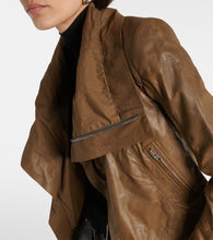 Rick Owens Asymmetric leather biker jacket