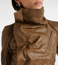 Rick Owens Asymmetric leather biker jacket