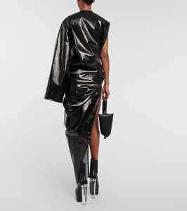 Rick Owens Asymmetrical denim gown