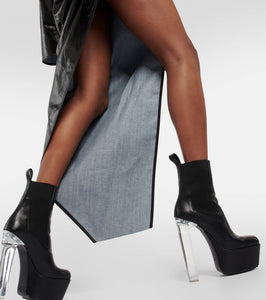 Rick Owens Asymmetrical denim gown