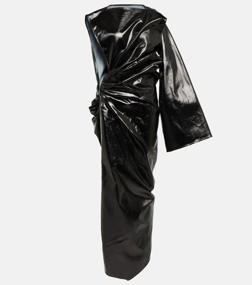 Rick Owens Asymmetrical denim gown. Rick Owens 不对称牛仔礼服