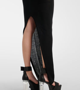 Rick Owens Banded T virgin wool maxi dress