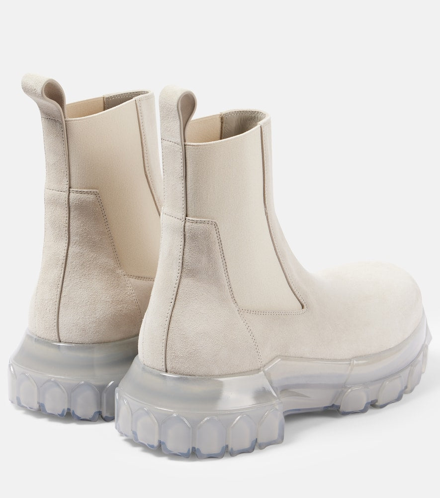 Rick Owens Beatle Tractor leather ankle boots