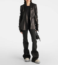 Rick Owens Beatle Tractor leather ankle boots