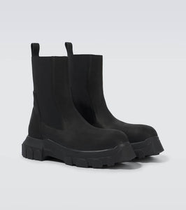 Rick Owens Beatle Tractor suede Chelsea boots