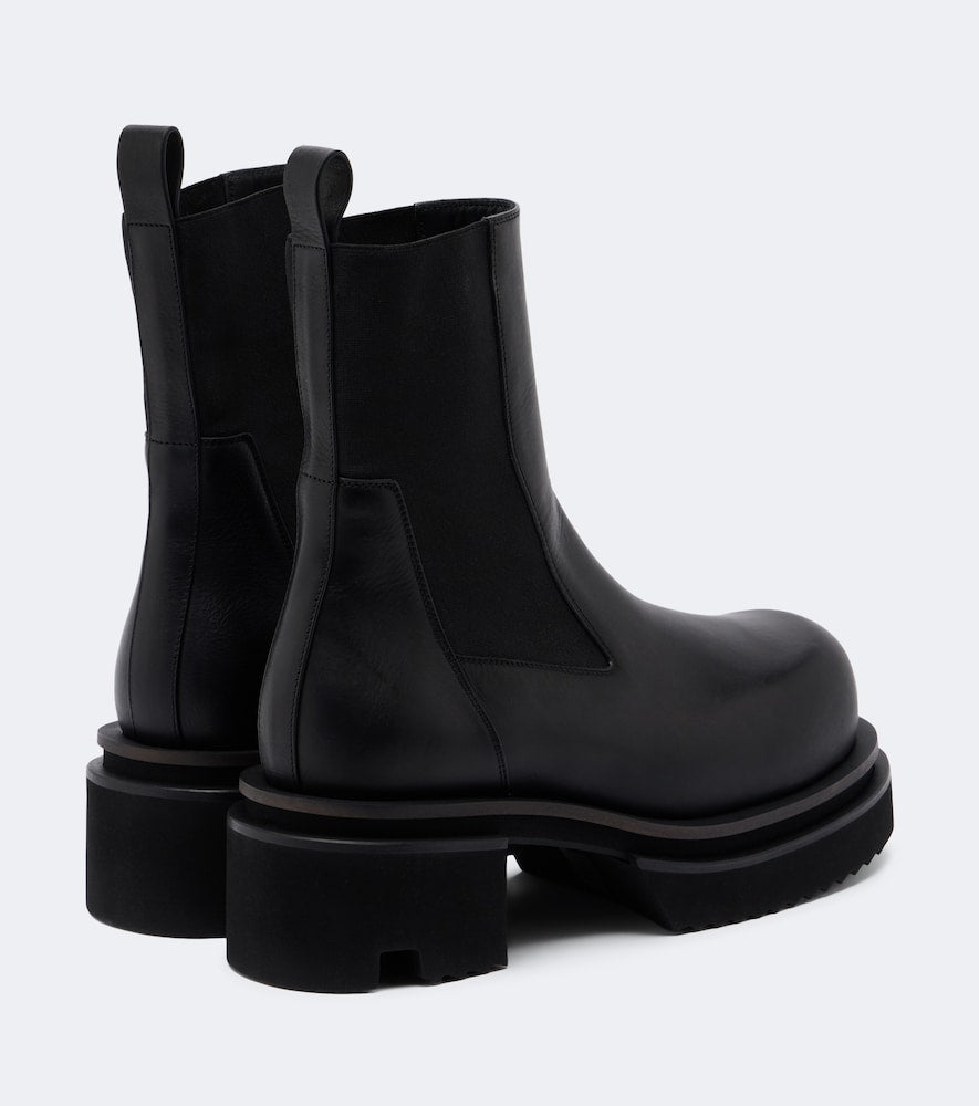 Rick Owens Beatle leather platform Chelsea boots