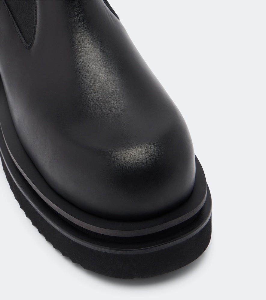 Rick Owens Beatle leather platform Chelsea boots
