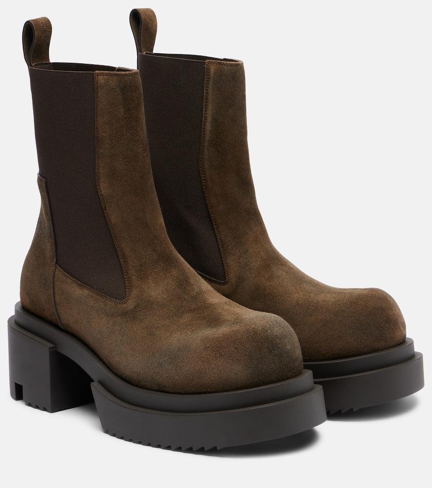Rick Owens Beatle suede Chelsea boots