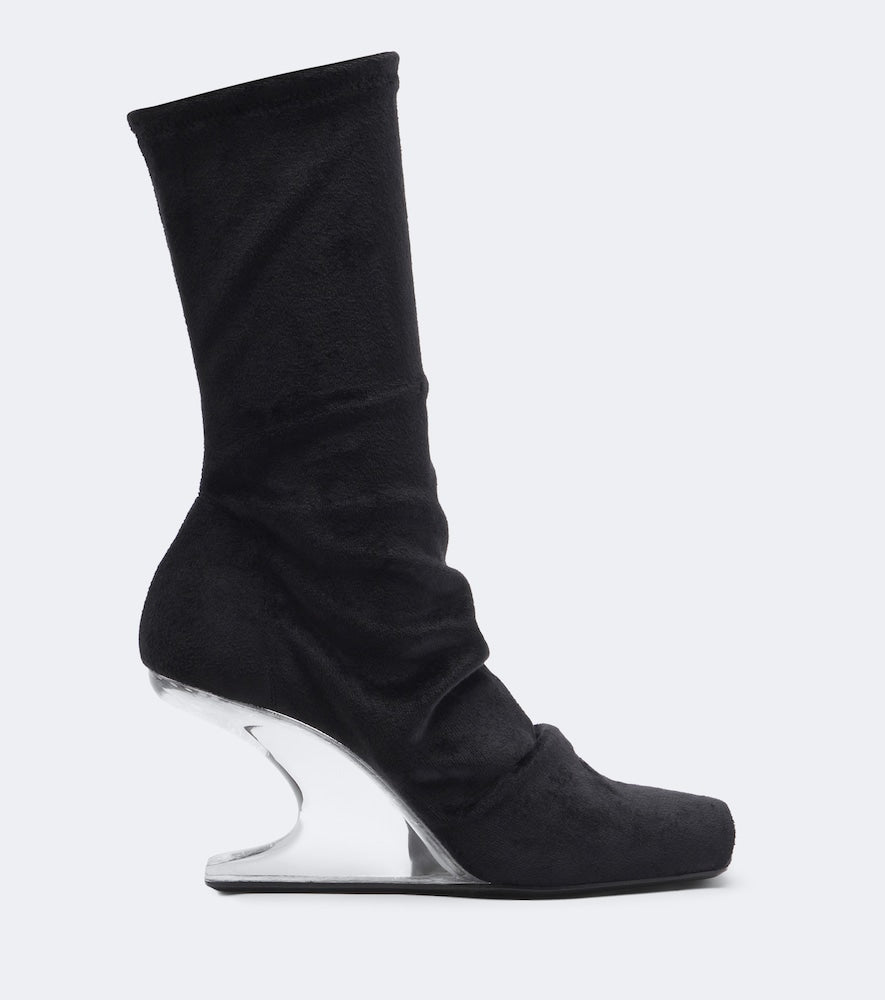 Rick Owens Cantilever velvet jersey ankle boots