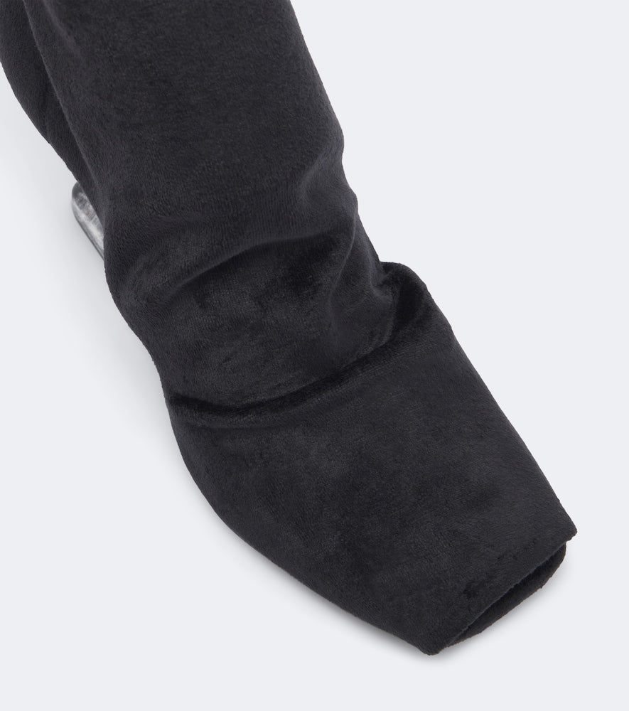 Rick Owens Cantilever velvet jersey ankle boots
