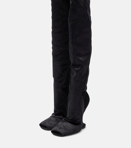 Rick Owens Cantilever velvet over-the-knee boots