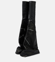 Rick Owens Cargoflares leather knee-high boots
