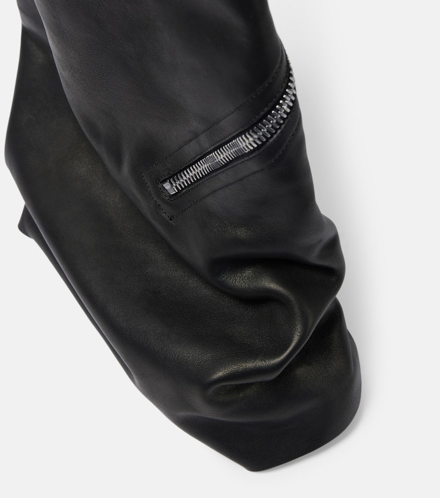 Rick Owens Cargoflares leather knee-high boots