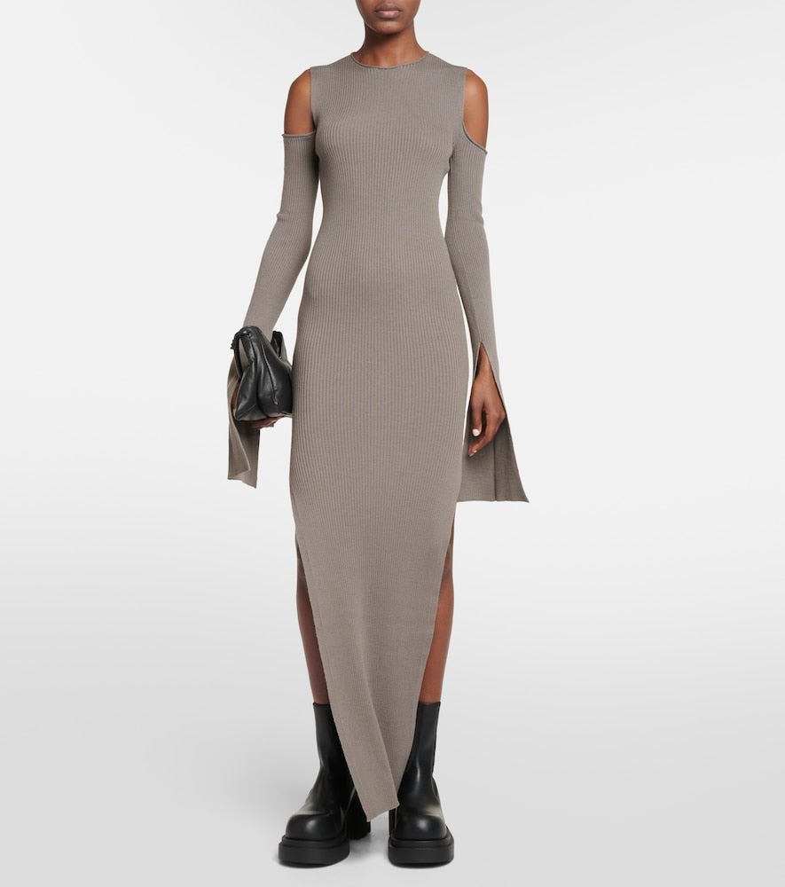 Rick Owens Cutout wool maxi dress