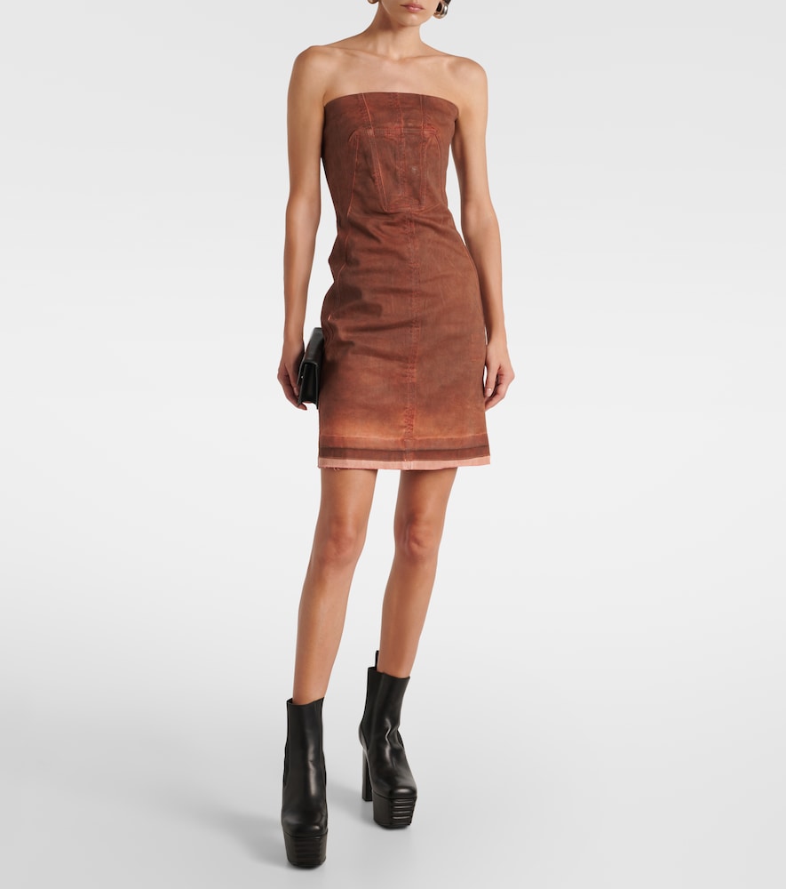 Rick Owens DRKSHDW denim bustier dress