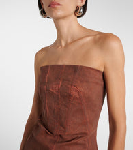 Rick Owens DRKSHDW denim bustier dress