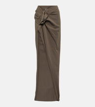Rick Owens DRKSHDW gathered cotton maxi skirt - Rick Owens DRKSHDW 褶皱棉质长裙