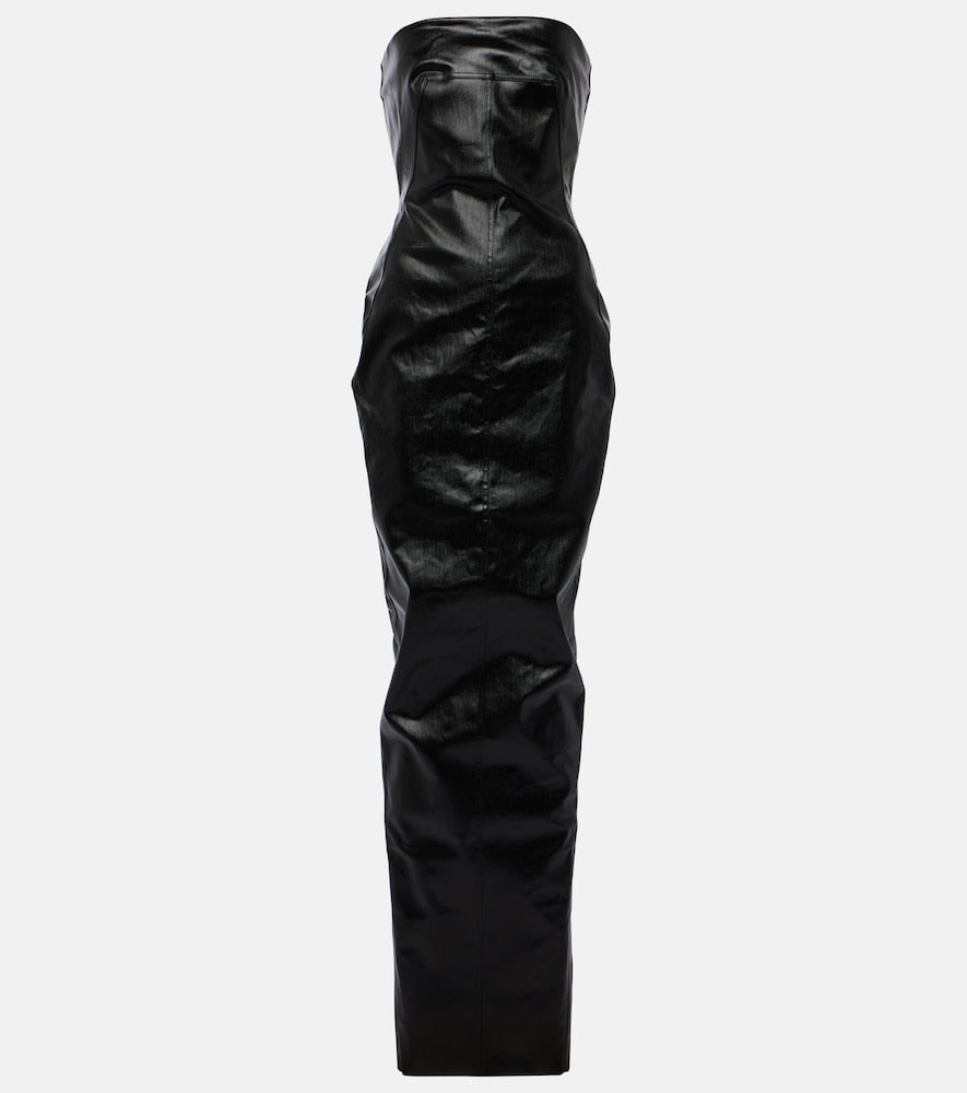 Rick Owens Denim bustier gown. Rick Owens 牛仔胸衣礼服