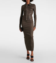 Rick Owens Dirt Pillar leather maxi skirt