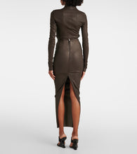 Rick Owens Dirt Pillar leather maxi skirt