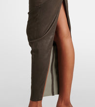 Rick Owens Dirt Pillar leather maxi skirt