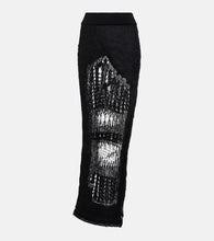 Rick Owens Distressed mohair-blend maxi skirt - Rick Owens 做旧马海毛混纺长裙