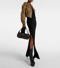 Rick Owens Flight cropped leather bomber jacket