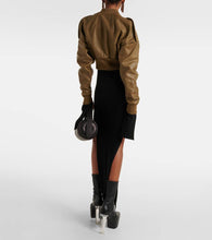 Rick Owens Flight cropped leather bomber jacket