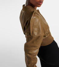 Rick Owens Flight cropped leather bomber jacket