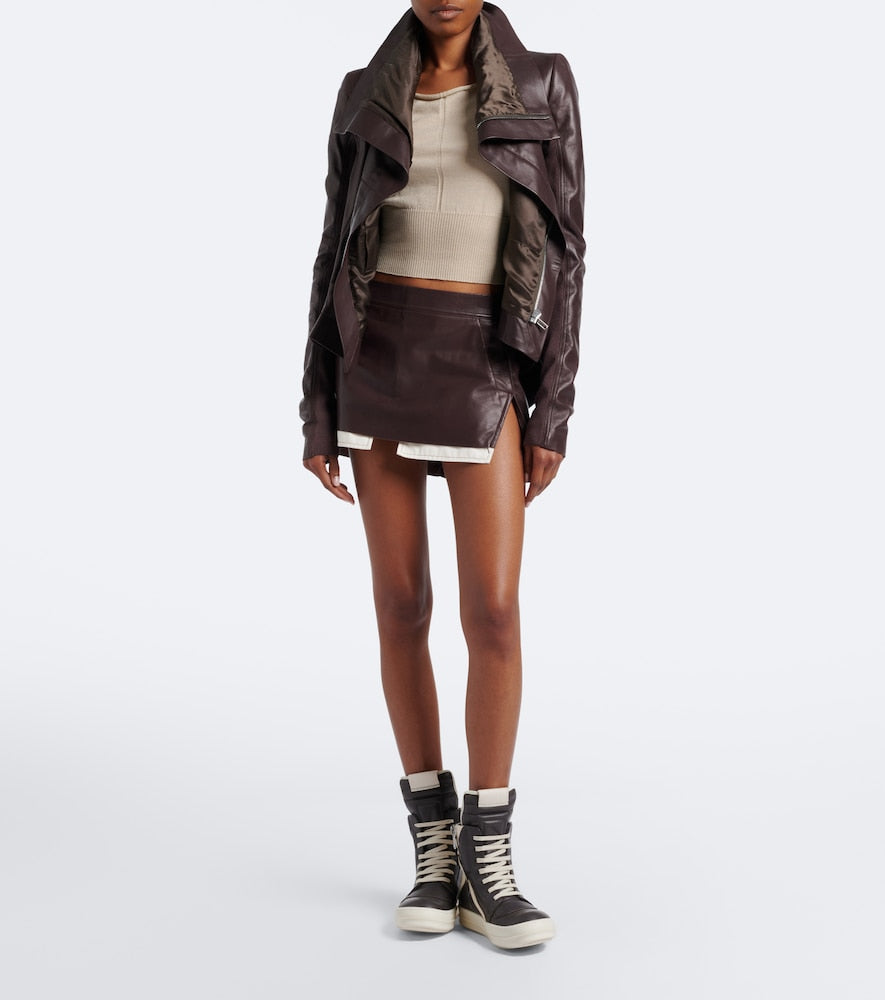 Rick Owens Geobasket leather sneakers