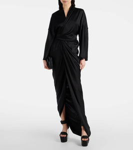 Rick Owens Hollywood charmeuse wrap dress