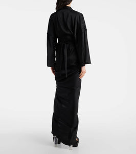 Rick Owens Hollywood charmeuse wrap dress