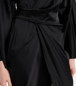Rick Owens Hollywood charmeuse wrap dress