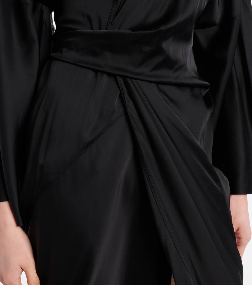 Rick Owens Hollywood charmeuse wrap dress