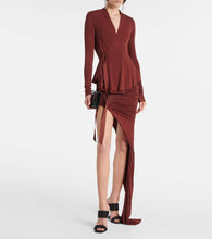 Rick Owens Hollywood cupro-blend wrap jacket