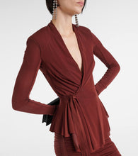 Rick Owens Hollywood cupro-blend wrap jacket