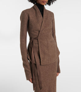 Rick Owens Hollywood wool wrap jacket