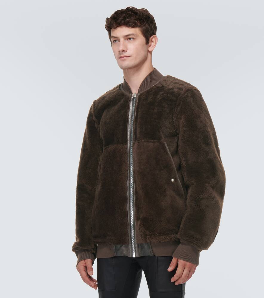 Rick Owens Leather and shearling jacket