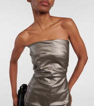 Rick Owens Lido corset coated denim gown