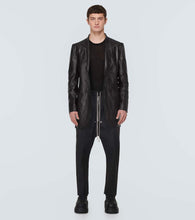 Rick Owens Lido single-breasted leather blazer