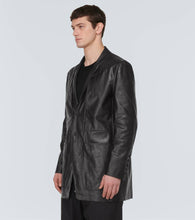 Rick Owens Lido single-breasted leather blazer