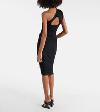 Rick Owens Lilies Amira draped jersey midi dress