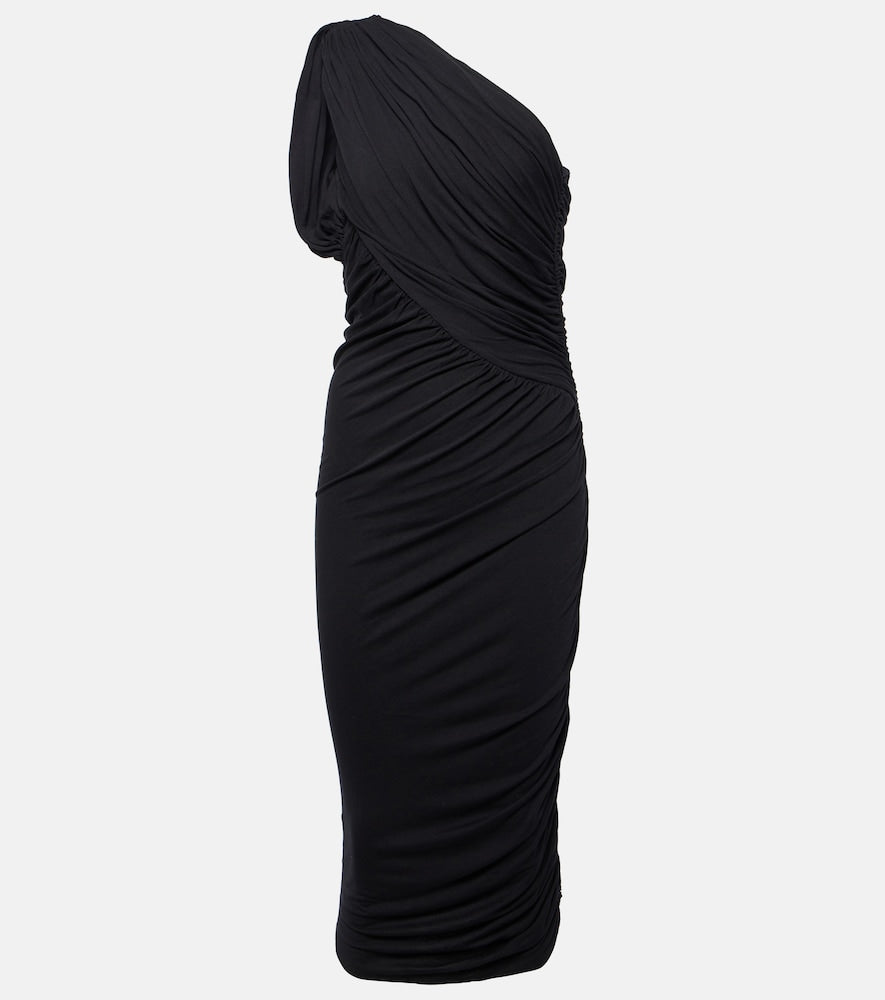 Rick Owens Lilies Amira draped jersey midi dress. Rick Owens Lilies Amira 垂褶针织中长连衣裙