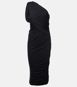 Rick Owens Lilies Amira draped jersey midi dress