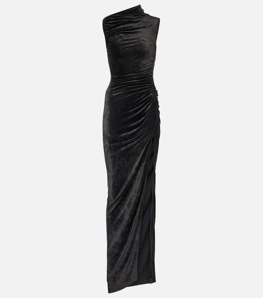 Rick Owens Lilies Svita ruched velvet jersey gown. Rick Owens Lilies Svita 褶饰天鹅绒平纹针织礼服