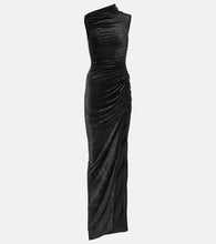 Rick Owens Lilies Svita ruched velvet jersey gown. Rick Owens Lilies Svita 褶饰天鹅绒平纹针织礼服